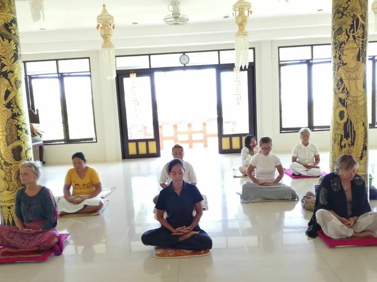 Sceance “Méditation” pour Eva dans un centre sur l’île de Kho Lanta