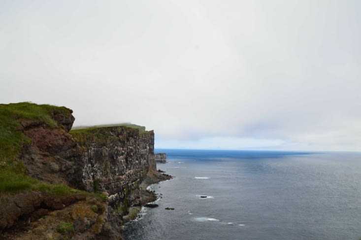 Latrabjarg. 30 mètres de haut, le paradis des oiseaux (il faut imaginer le son et l'odeur !)