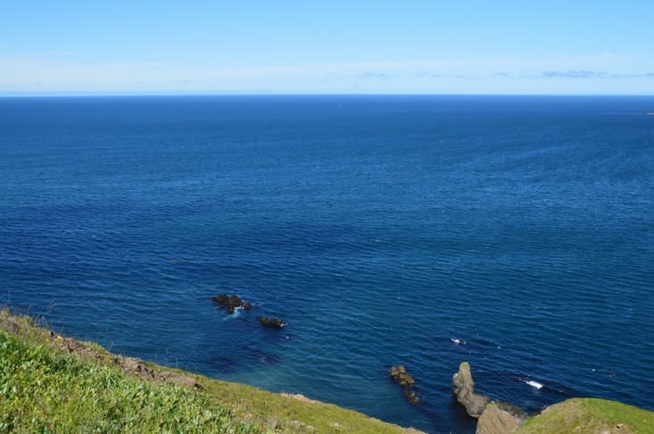 A la pointe nord de la péninsule : Quelque part en face, le cercle polaire arctique !