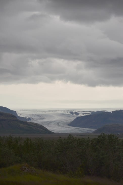 Une des langues glacières qui descend du Vatnajökull ("jökull" = glacier)