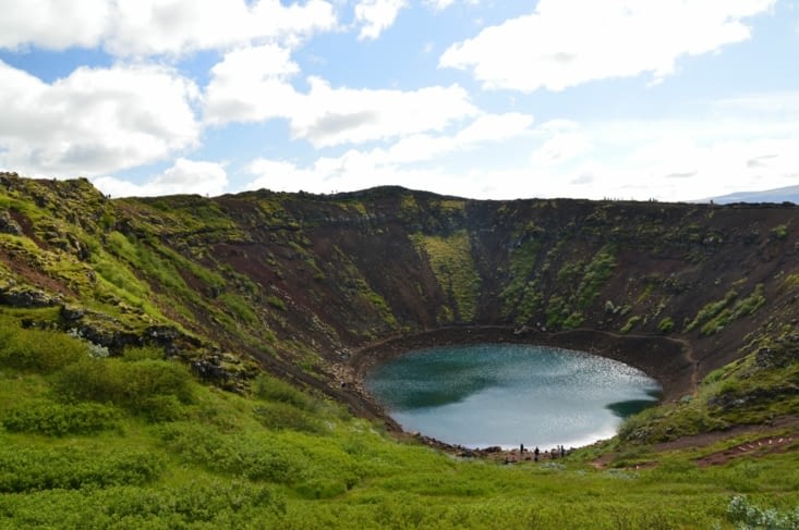 Le très photogénique cratère Kerið ! (Et aussi la 1ère fois qu'on paye pour visiter un site naturel...)