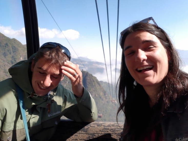 Dans le funiculaire, qu'est ce qu'on se marre !