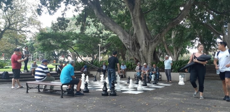 Jeu d'échecs géant