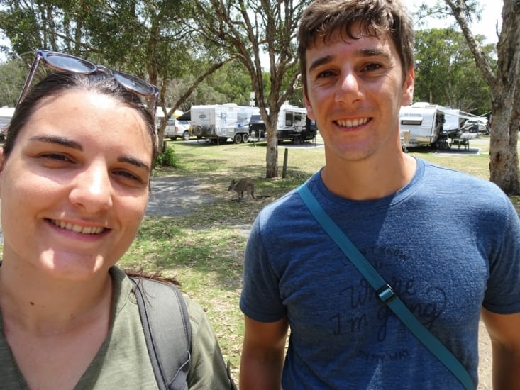 Selfie avec le kangourou