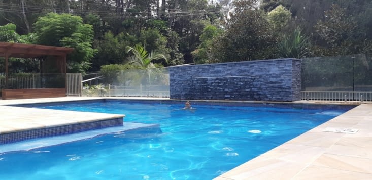 Nous avons fini dans la piscine du camping !