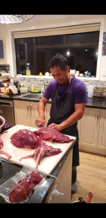 Nous avons mis sous vide du cerf