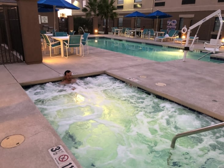 Après 3 jours de randonnées en tout genre, un bon jacuzzi à l'hôtel !
