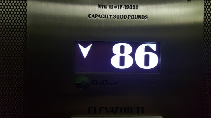 Pour ceux qui ne me croient pas...j'étais bien au 86ème étage !
