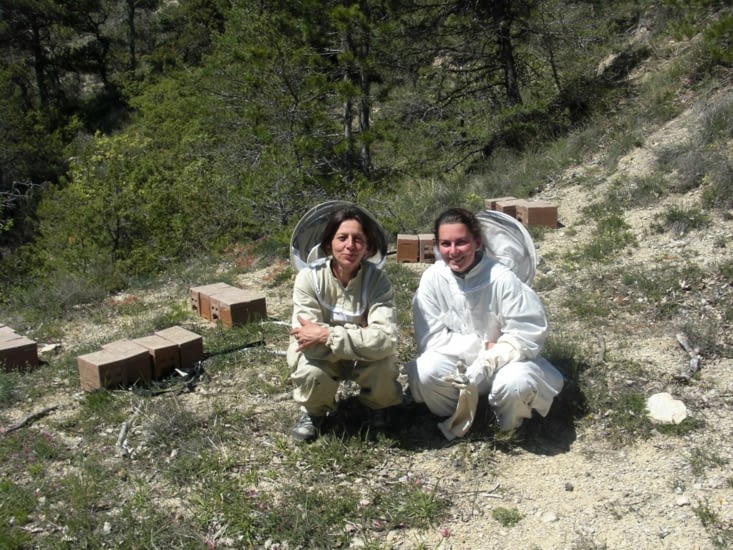 Photo souvenir- nourrissage des nucléi avec Céline