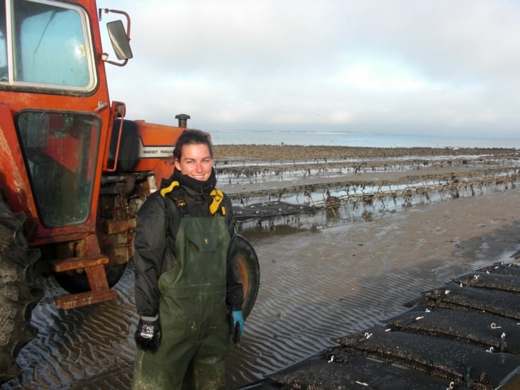 Pauline au parc à huîtres