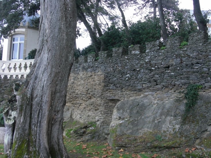 Beau mur en pierre sèche
