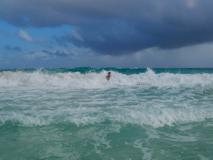 Matou dans les vagues...