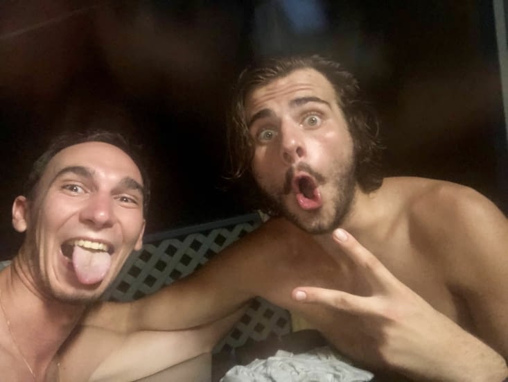 Jule et moi au retour de ma dernière soirée à Cairns