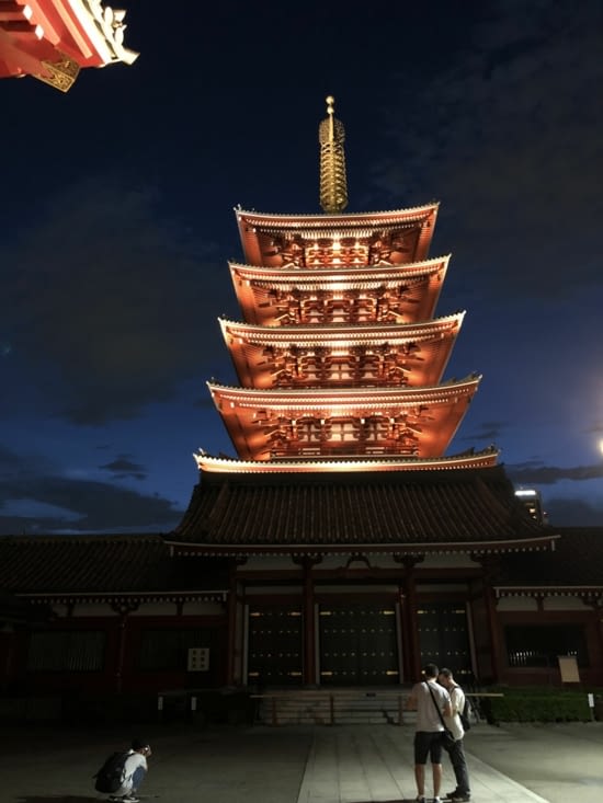 Temple Senso-ji de nuit