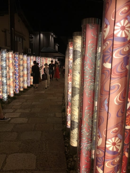 Le soir nous allons à la forêt de kimonos, dans le quartier Arashiyama