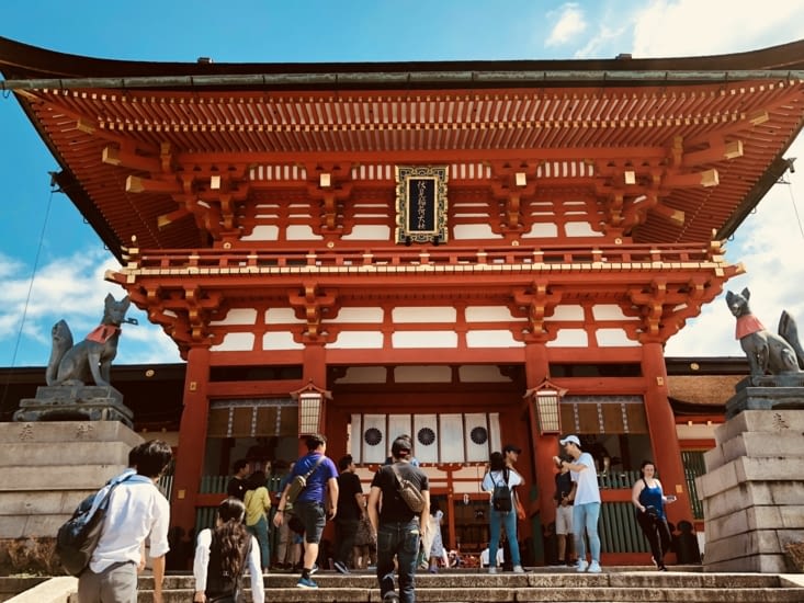pour aller à Fushimi Inari-Taisha, un temple shintoïste consacré à la déesse Inari
