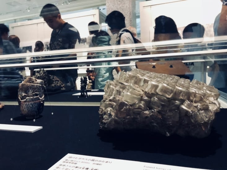 Bouteilles en verre fusionnées