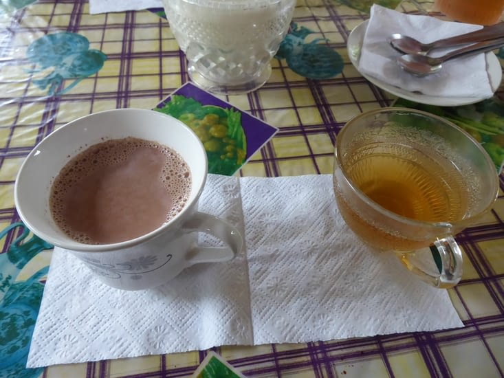 Chocolat et tisane d'épluchures