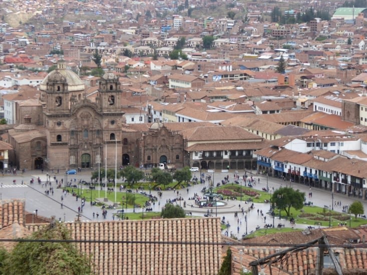 Vue sur la Plaza de Armas depuis San Cristobal