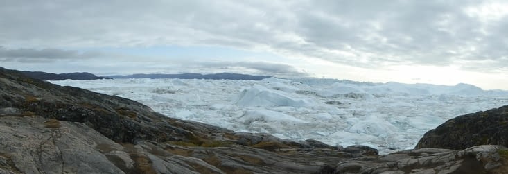 Vue au dessus du glacier