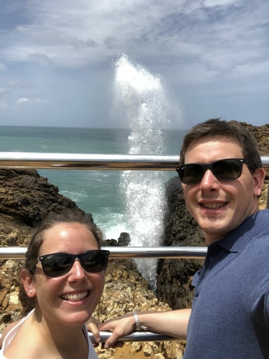 Petite curiosité, le Blow Hole provoque un geyser lors de certaines vagues