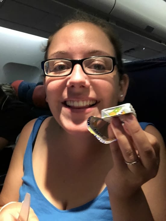 Dans l'avion ... Une touche française :)