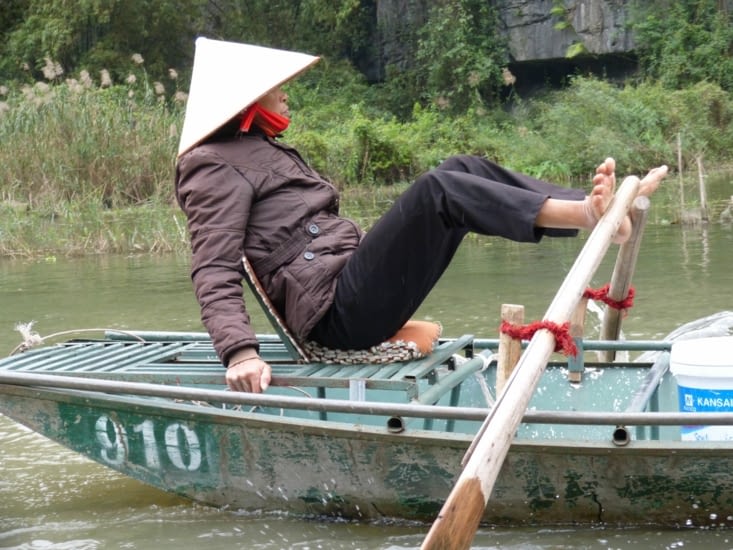 parfois les rameurs se mettent côte à côte pour se donner lesdernières nouvelles