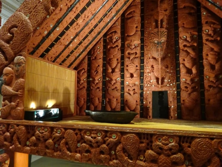 La partie Maoris de l'Auckland museum