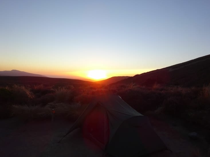 Couché du soleil au campement