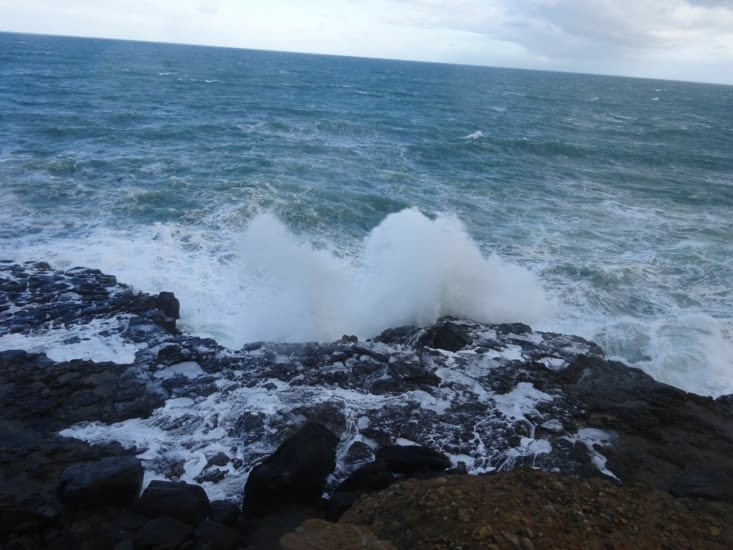 Les vagues sont impressionnantes