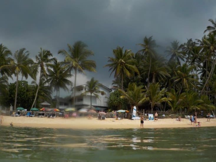 Vue depuis la mer - oh oh le temps se gâte !