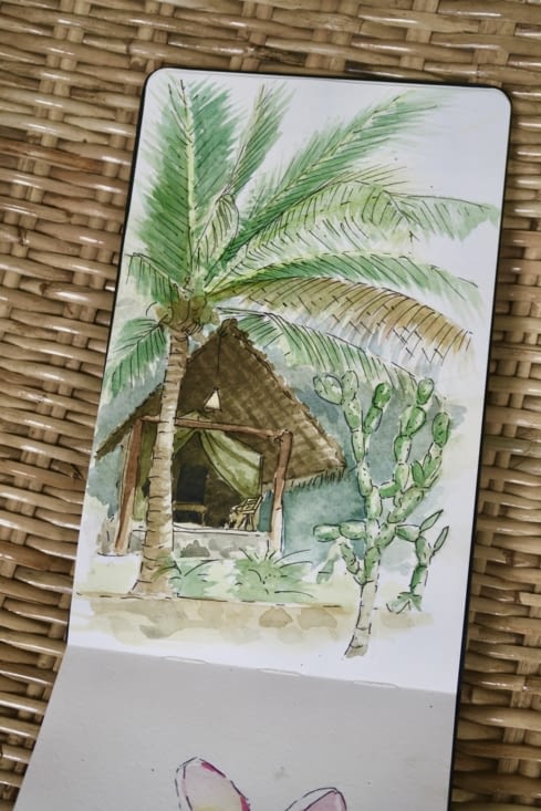 Notre tente vue de l’extérieur