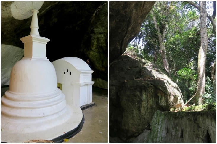 Et, dans la grotte, un stuppa immaculé