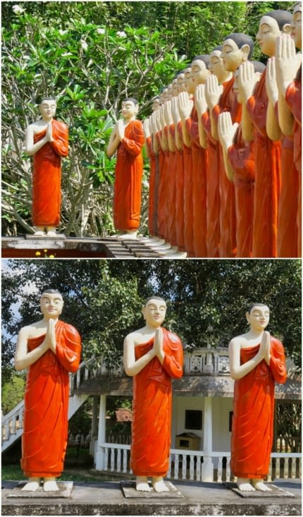 ... entouré d’une myriade de moines !