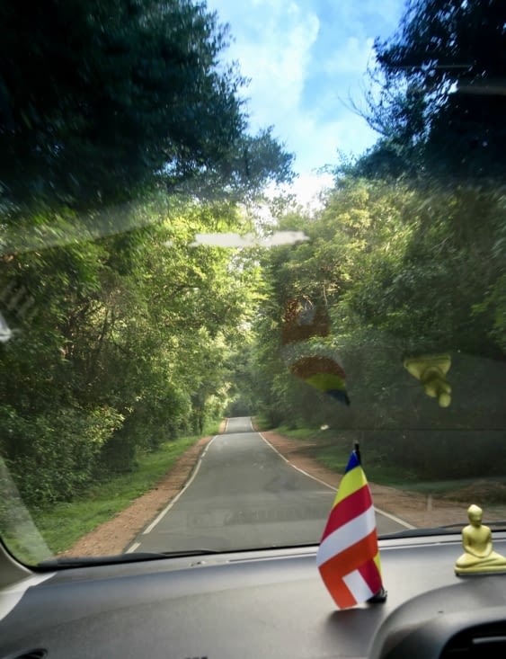 Sur la route du retour, dans la voiture de Kamal, parfait conducteur !