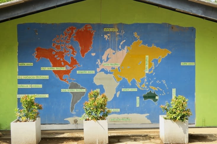 Les continents en cingalais