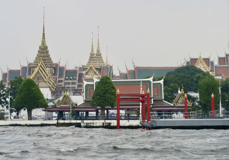 Enfin un peu d’air ! Agréable trajet pour rejoindre le centre historique de Bangkok.