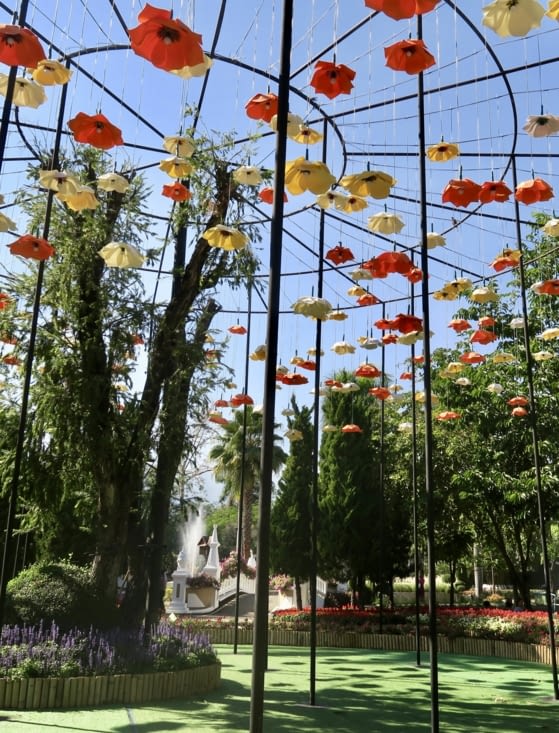 A l’entrée du parc