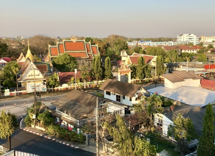 Vue sur Chiang Rai depuis le roof top ?