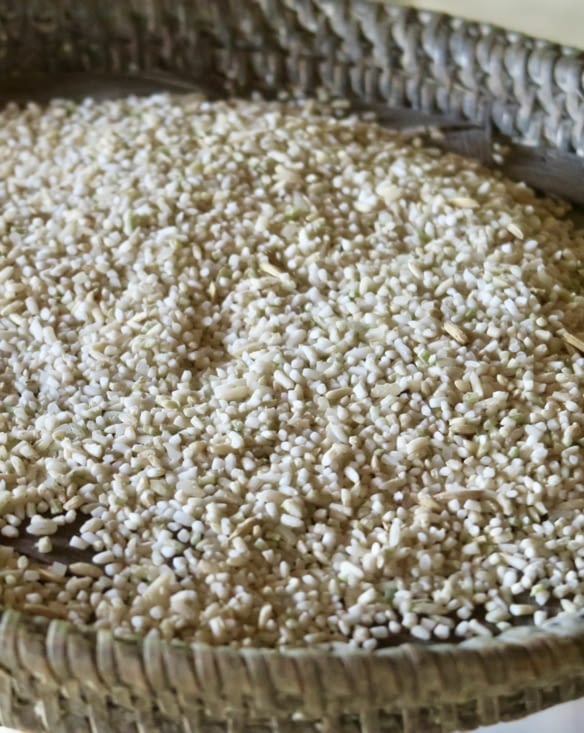 Enfin ! Après toutes ces étapes, du sticky rice prêt à être cuit !