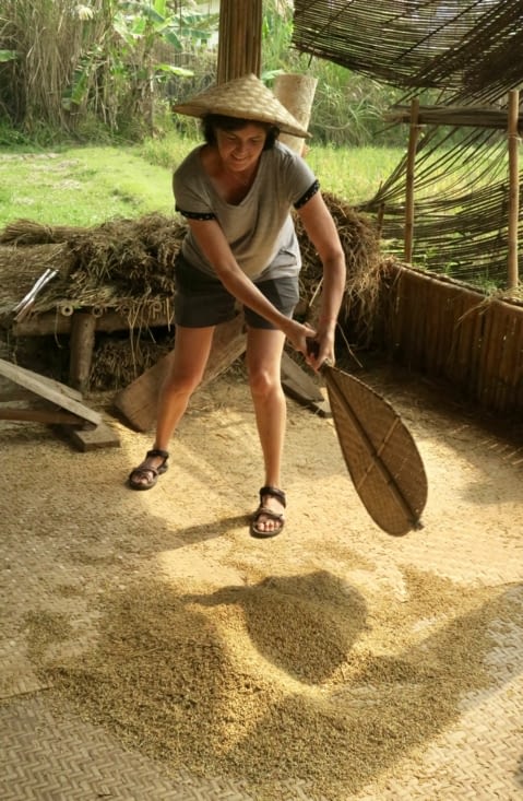 Le tri est fait avec une sorte d’éventail.