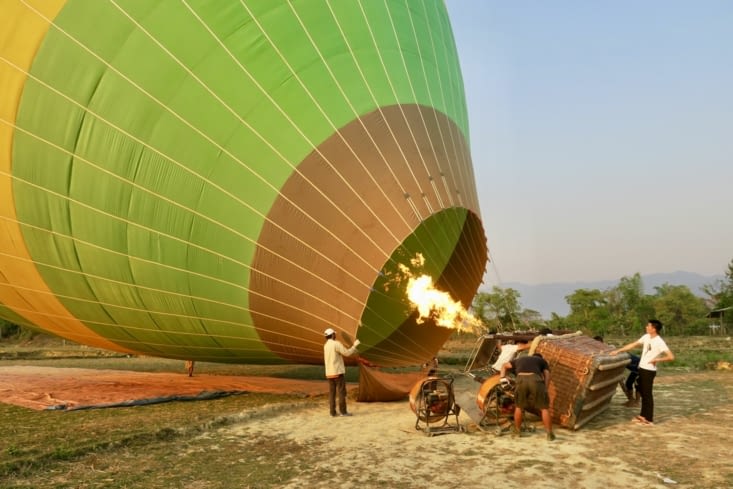 La nacelle commence à se redresser,