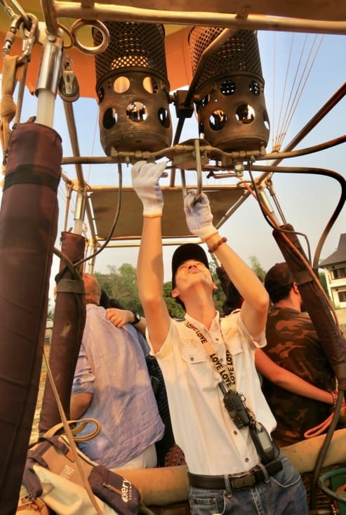 Le pilote en action.