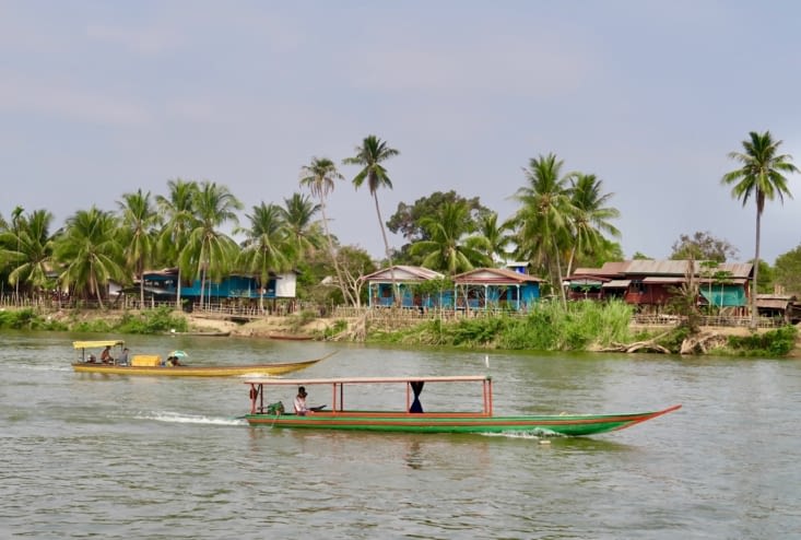 Vue vers Don Det, une autre île juste en face.