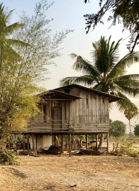 Une maison typique du sud du Laos.