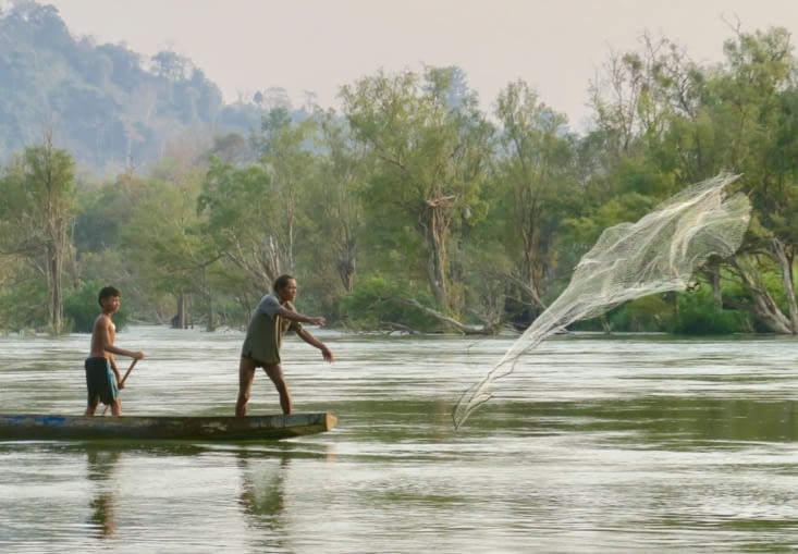 Lancer de filet, espérons que la pêche sera bonne.