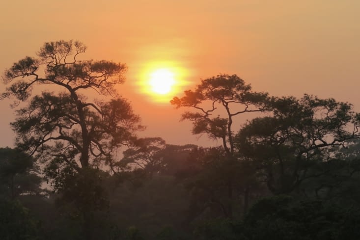 Dernier coucher de soleil au Laos...