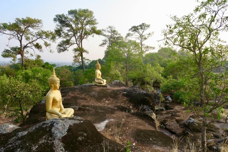 Sur les rochers les plus hauts, deux gardiens veillent.