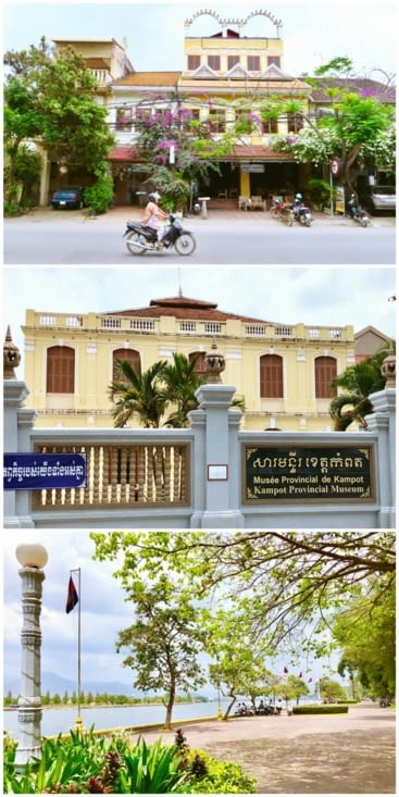 Le matin, petit tour en moto pour visiter Kampot.