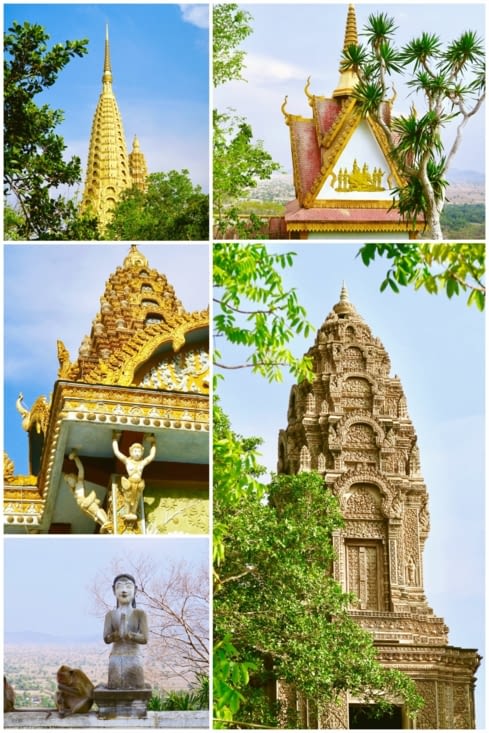 Le temple de Phnom Sampeau, moderne...